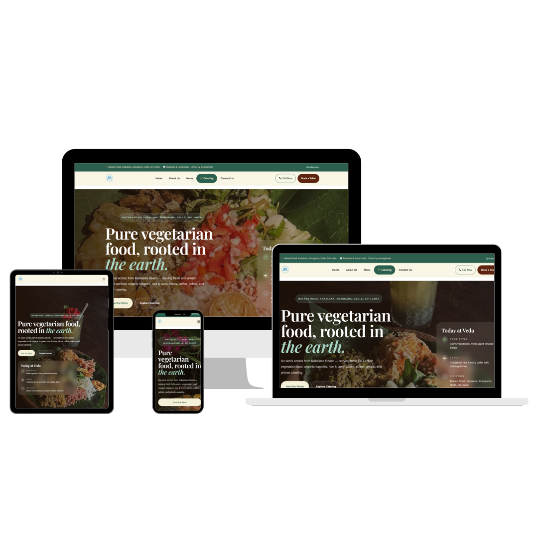 Veda Café website